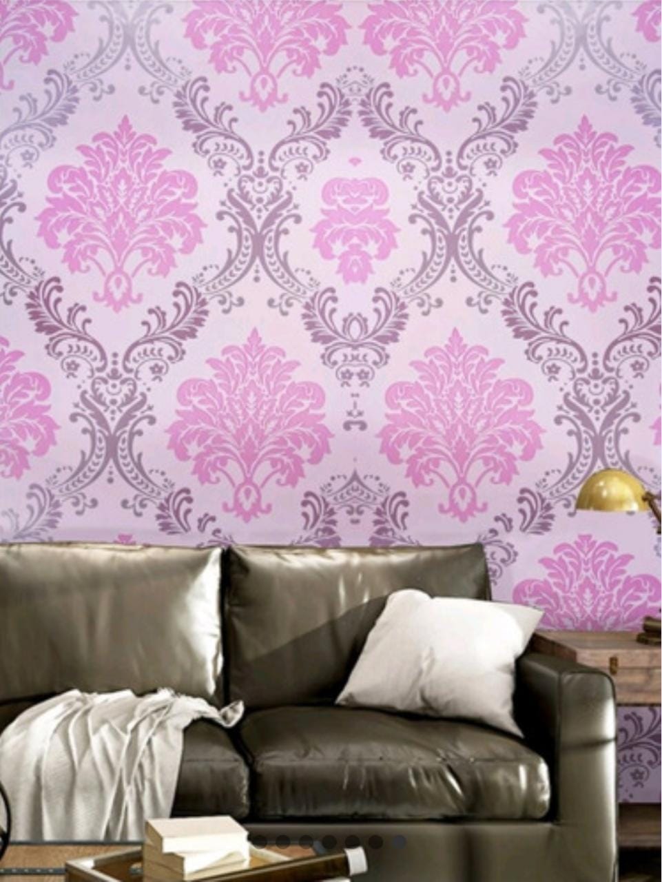 PAPEL TAPIZ VINIL CON ADHESIVO ROLLO 10 M ROSA