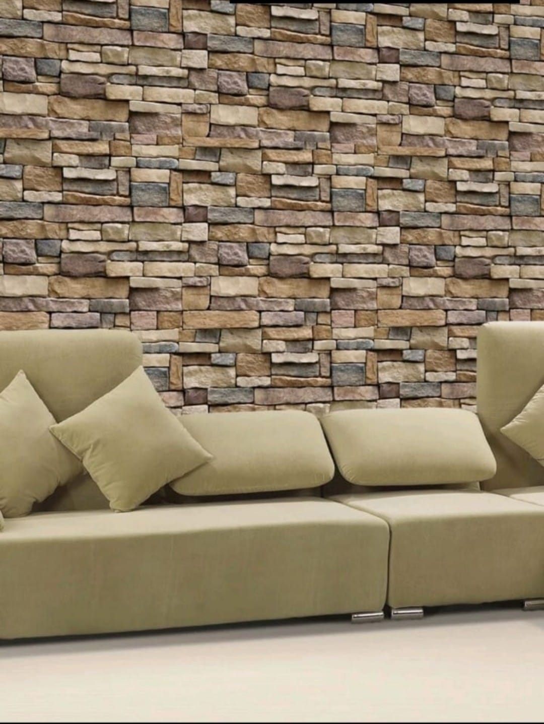 Papel Tapiz Vinil Con Adhesivo Piedra Gris