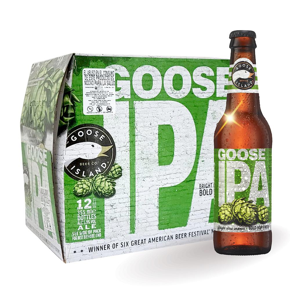Caja Cerveza Goose Island Ipa 355 ml 