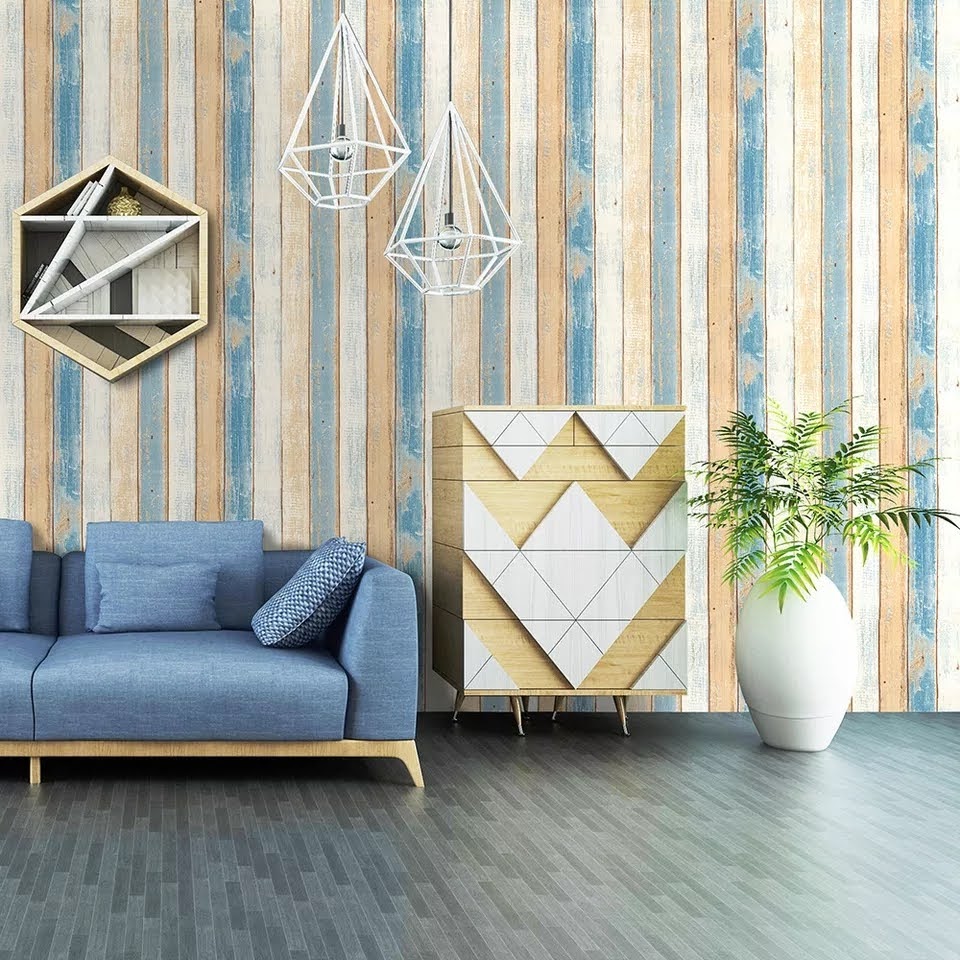 Papel Tapiz Con Adhesivo Vinil Madera Vintage 10 M De Largo