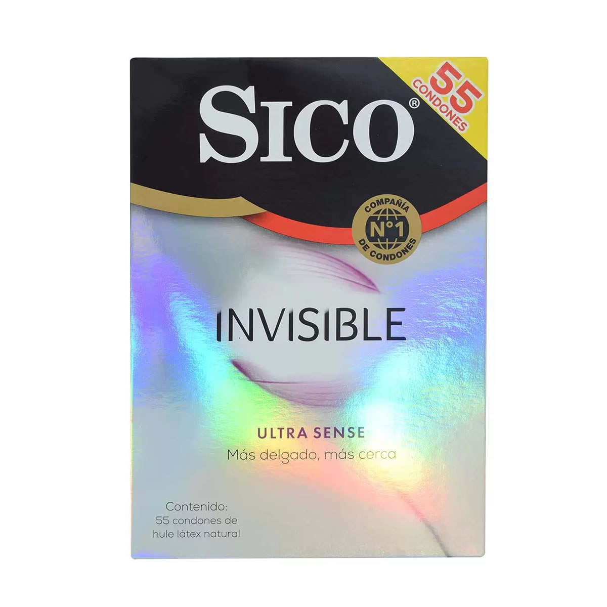 Condones Anatómicos Sico Invisible 653347 55 Piezas CST