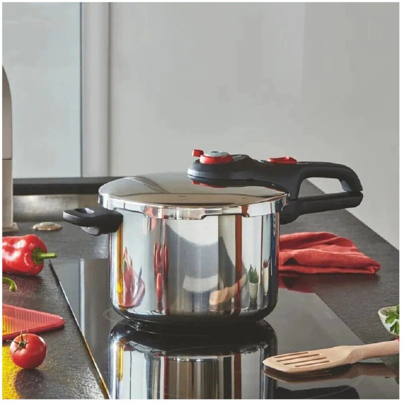 Olla de Presión T-Fal P2530753 6 Lt SECURE 5 Neo Acero Inoxidable