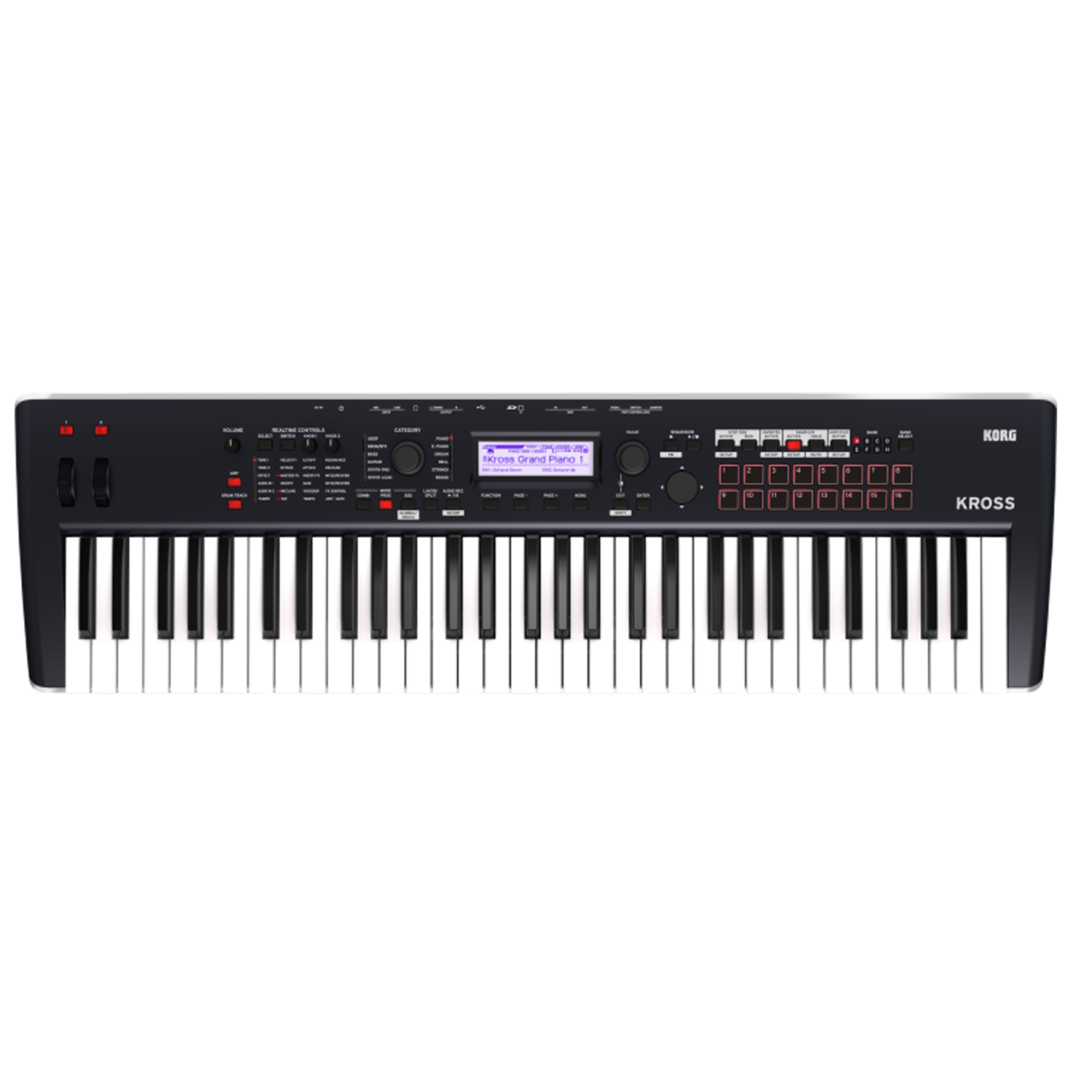 Sintetizador Workstation 61 Teclas Korg Kross 2-Negro