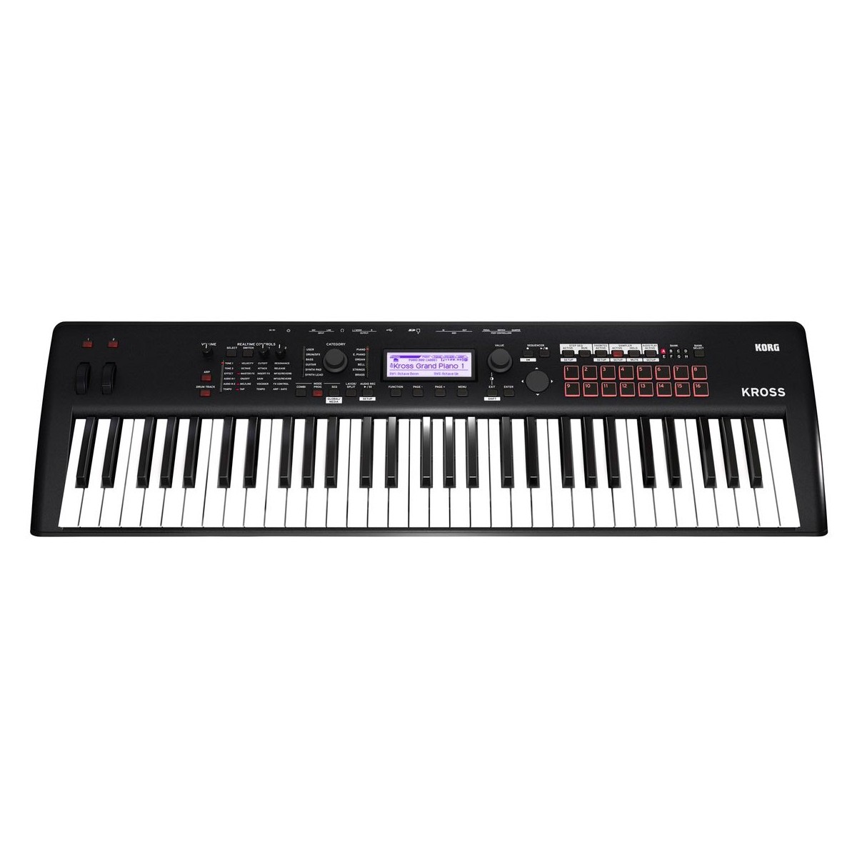 Sintetizador Workstation 61 Teclas Korg Kross 2-Negro