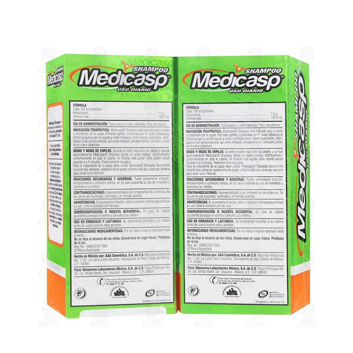 Shampoo Medicasp 597178 Contenido 2 Piezas De 130ml CST