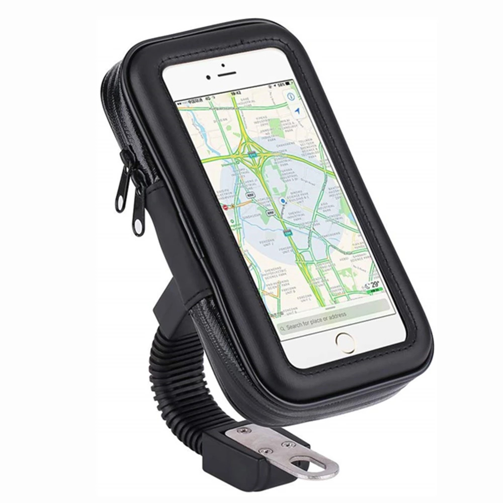 Soporte Celular para Motocicleta Motoneta Impermeable Contra Agua Espejo