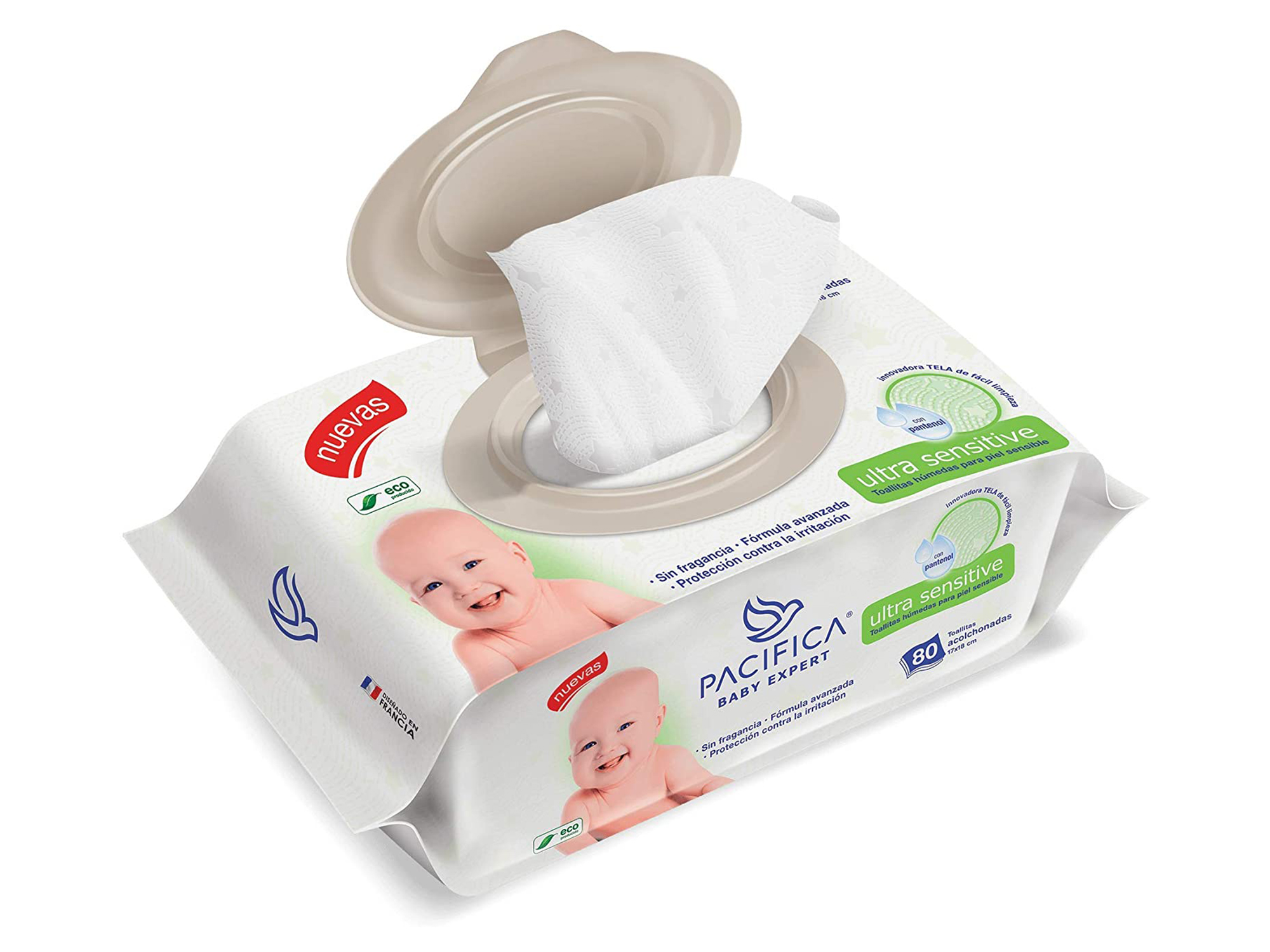 Toallitas Húmedas Para Bebé Pacifica Ultra Sensitive 80 Toallitas