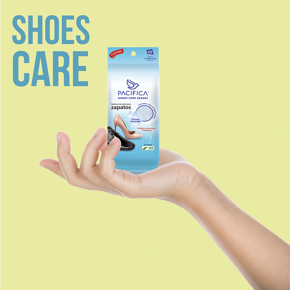 Toallitas Húmedas Pacifica Limpia Zapatos 10 Toallitas