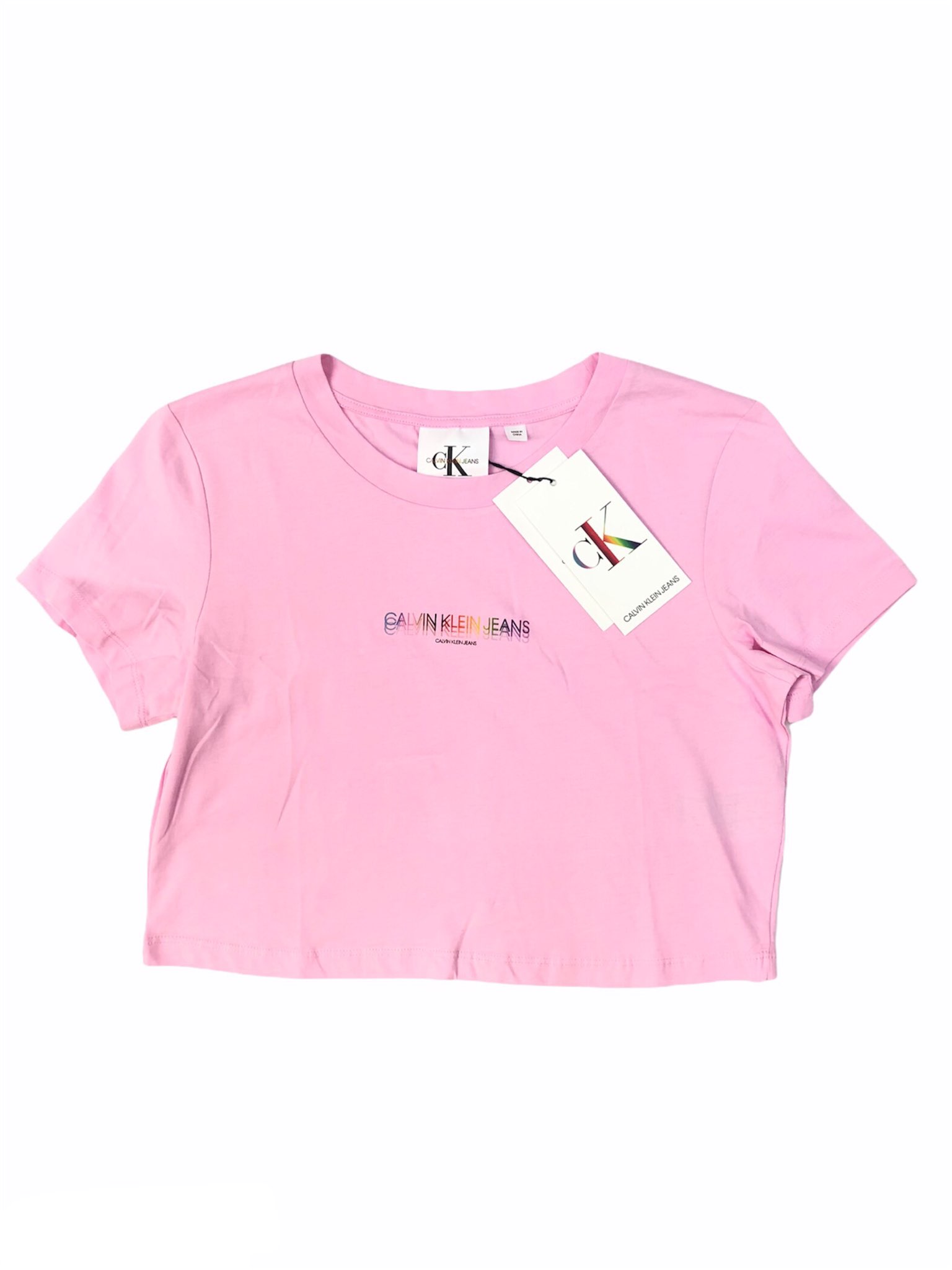 Crop Top Calvin Klein color rosa para dama 100% original y nuevo