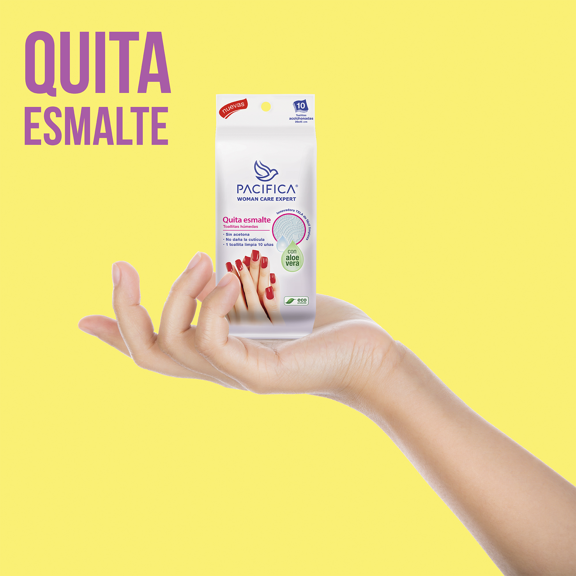 Toallitas Húmedas Pacifica Quita Esmalte 120 Toallitas