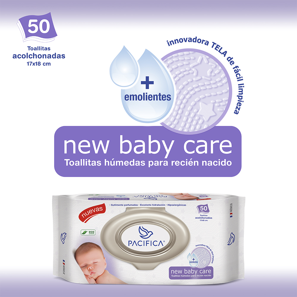 Toallitas Húmedas Para Bebé Recién Nacido Pacifica New Baby Care 600 Toallitas