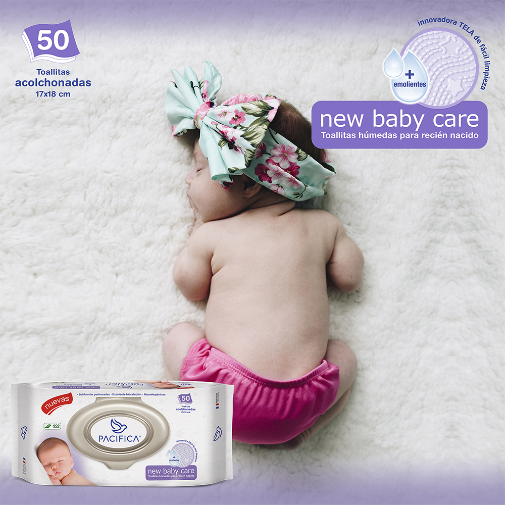Toallitas Húmedas Para Bebé Recién Nacido Pacifica New Baby Care 600 Toallitas