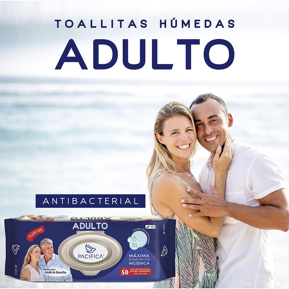 Toallitas Húmedas Pacifica para Adulto 600 Toallitas