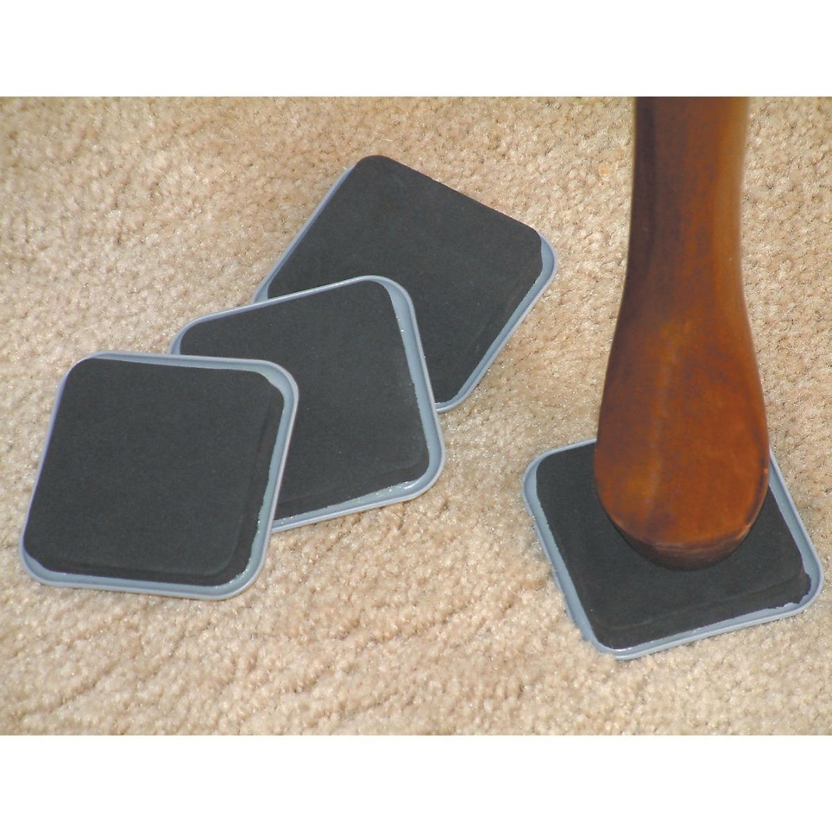 Bases para patas de muebles 4 pc de 3x3x.5 "