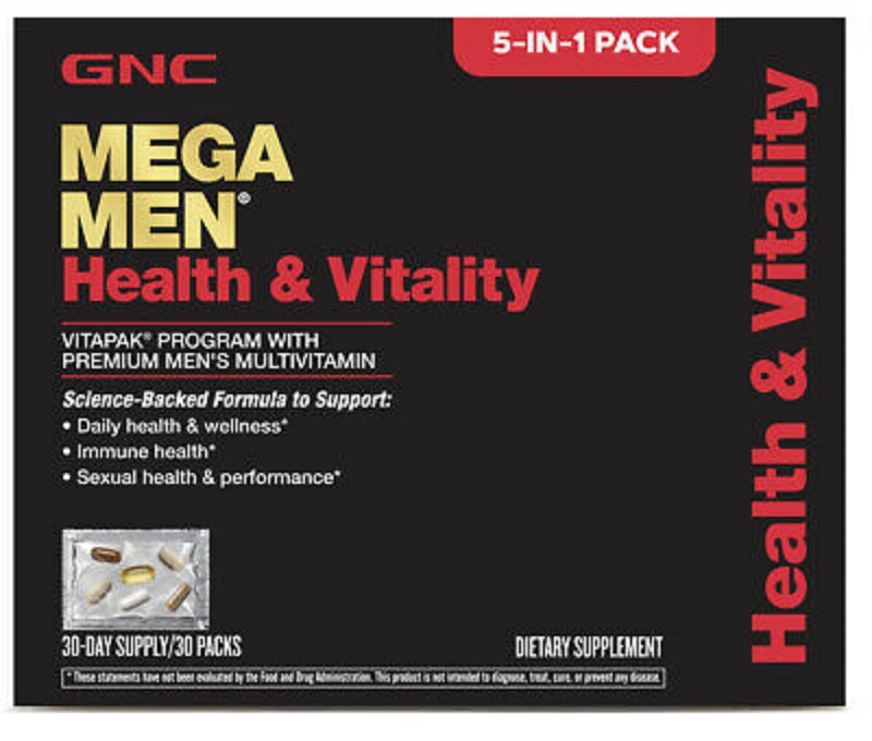 GNC MEGA MEN Health and Vitality Vitapak 30 dias