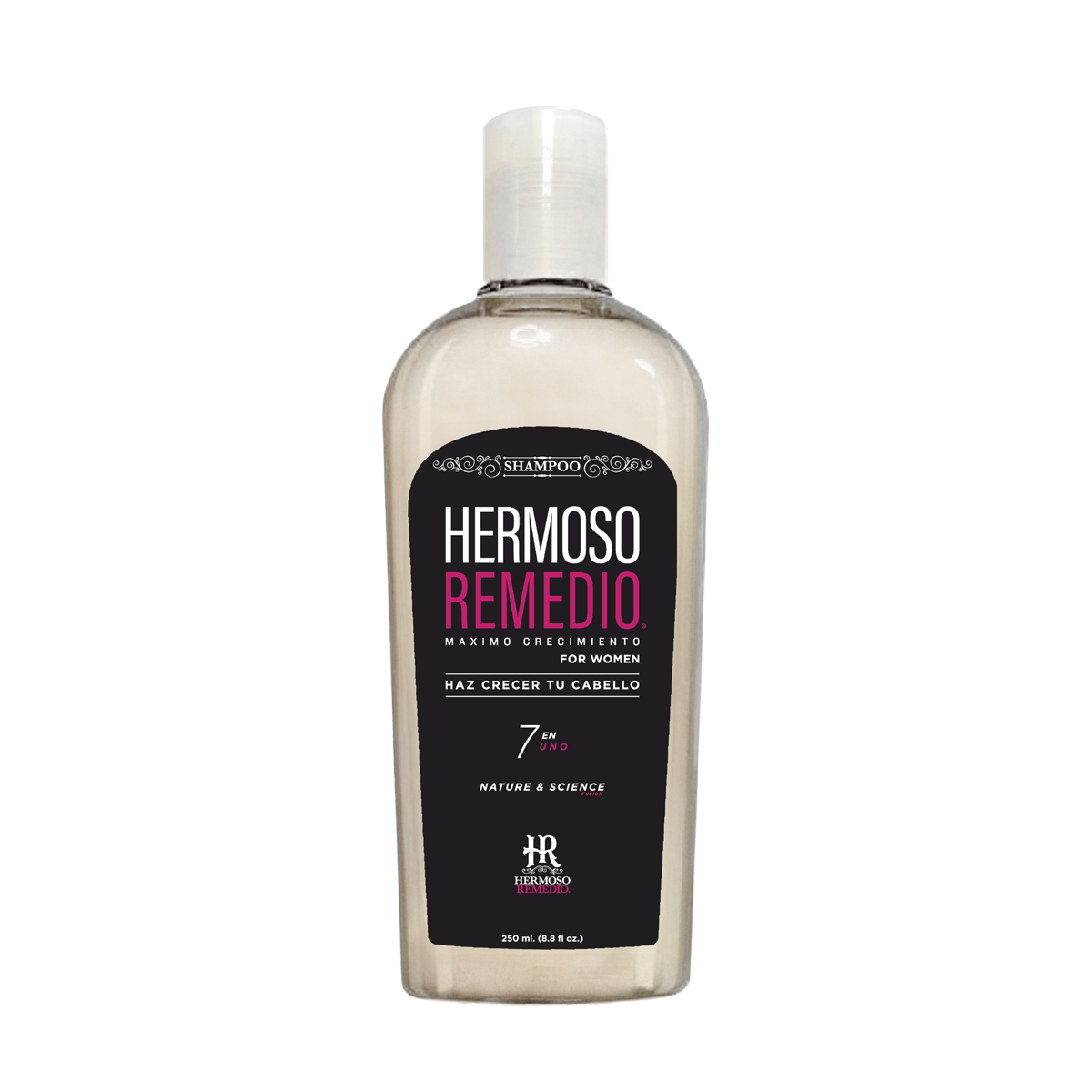 Shampoo Anticaída Crecimiento Frizz Reparador Hidratación Profunda 7 en 1 para Mujer | 250ml | Hermoso Remedio