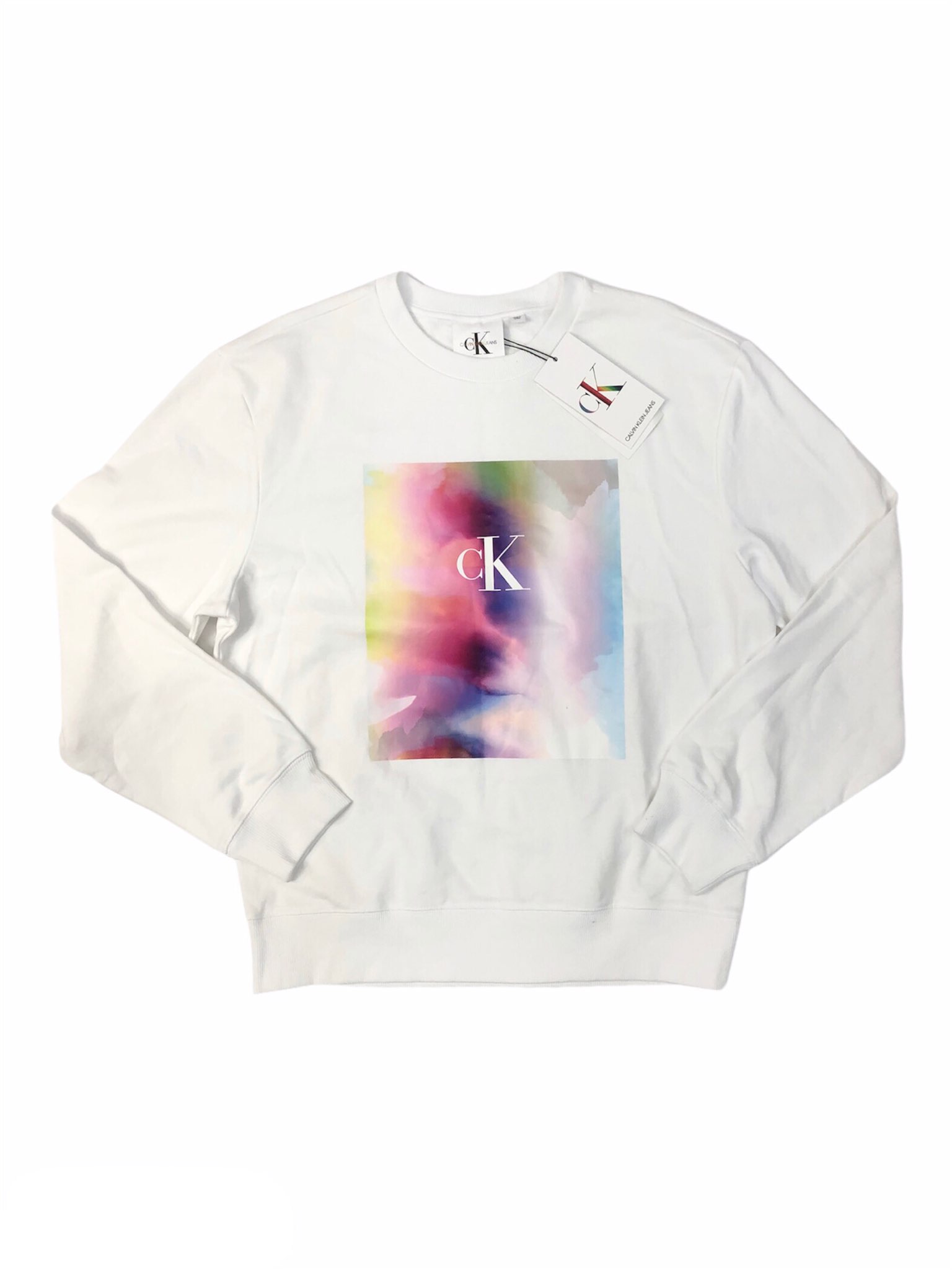 Sudadera calvin outlet klein blanca