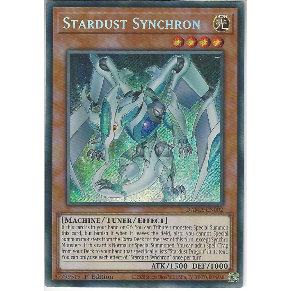 YUGIOH STARDUST SYNCHRON SECRET RARE DAMA-EN002 - KONAMI