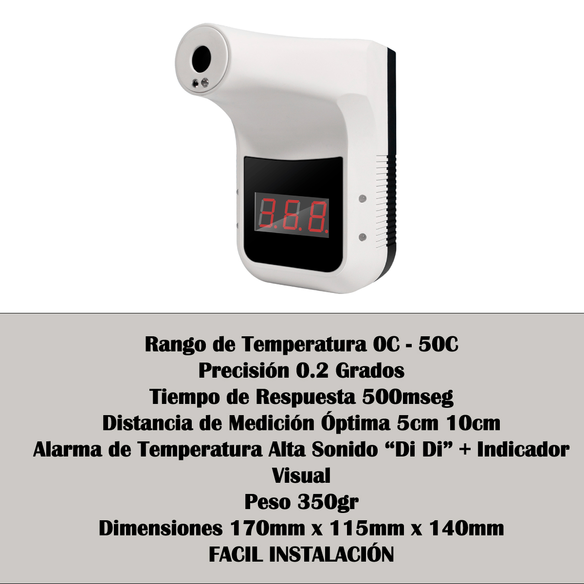 Termometro Infrarrojo K3 + Dispensador Automático + Tripie
