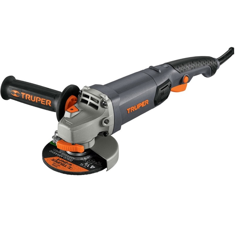 Esmeriladora Angular de 4 1/2" Calidad Industrial Uso Rudo y Continuo de 1250W ESMA-4512N Truper Cortar Desbastar Cortadora Pulidora