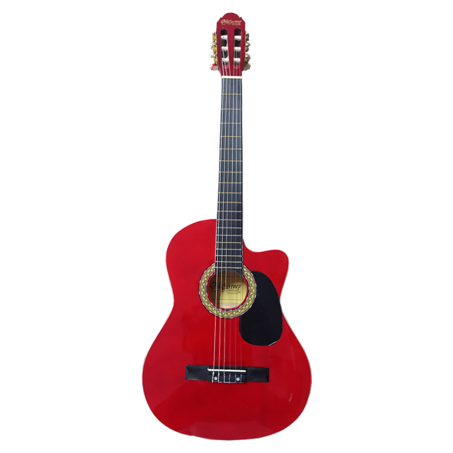 Guitarra McCartney Electroacústica Roja con cuerdas de Nylon