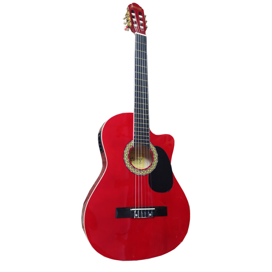 Guitarra McCartney Electroacústica Roja con cuerdas de Nylon