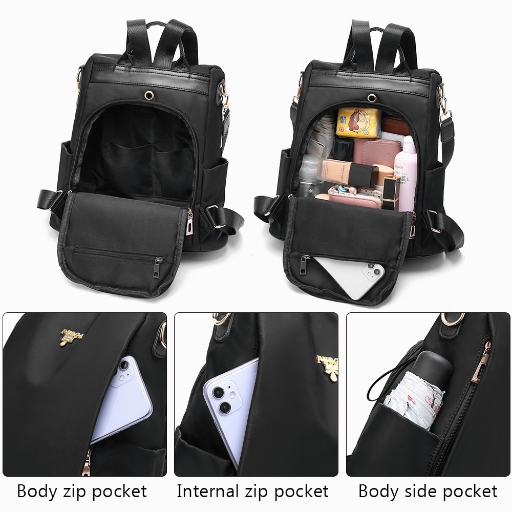 Mochila Mujer Moda Oxford Impermeable correas hombro moda AZUL
