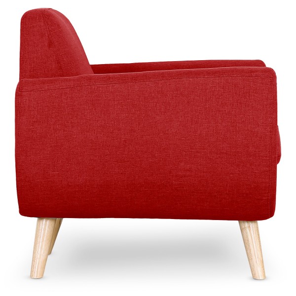 Prado - Sillón estilo moderno en tela color rojo