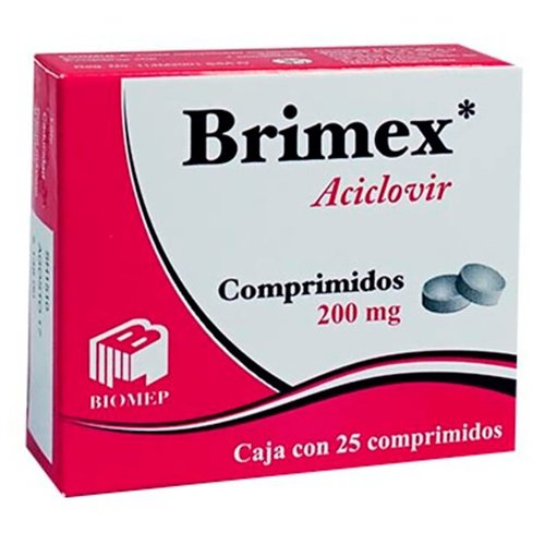 Brimex, Aciclovir 200mg Caja Con 25 Comprimidos