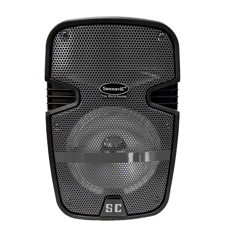 Bocina 8 Pulgadas Marca Sounavic Negro Incluye Mic Alambrico