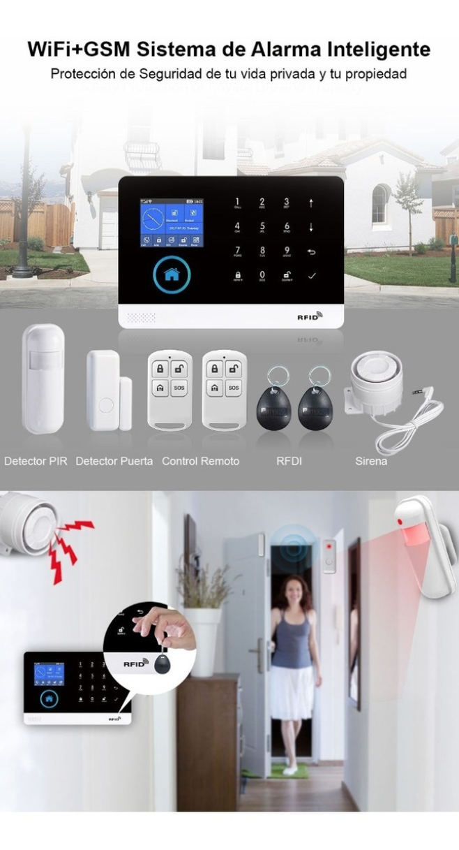 Alarma Para Casa Negocio Gsm Kit Anti Robo App Touch