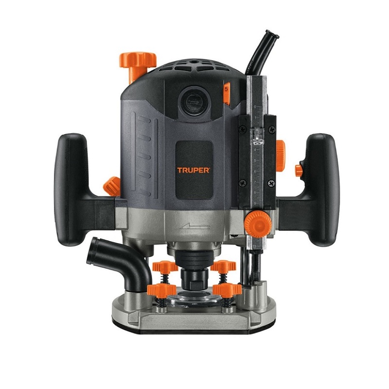 Router industrial  Rebajadora 1-3/4 HP, Velocidad variable con 6 niveles-desbaste preciso ROU-N3 TRUPER