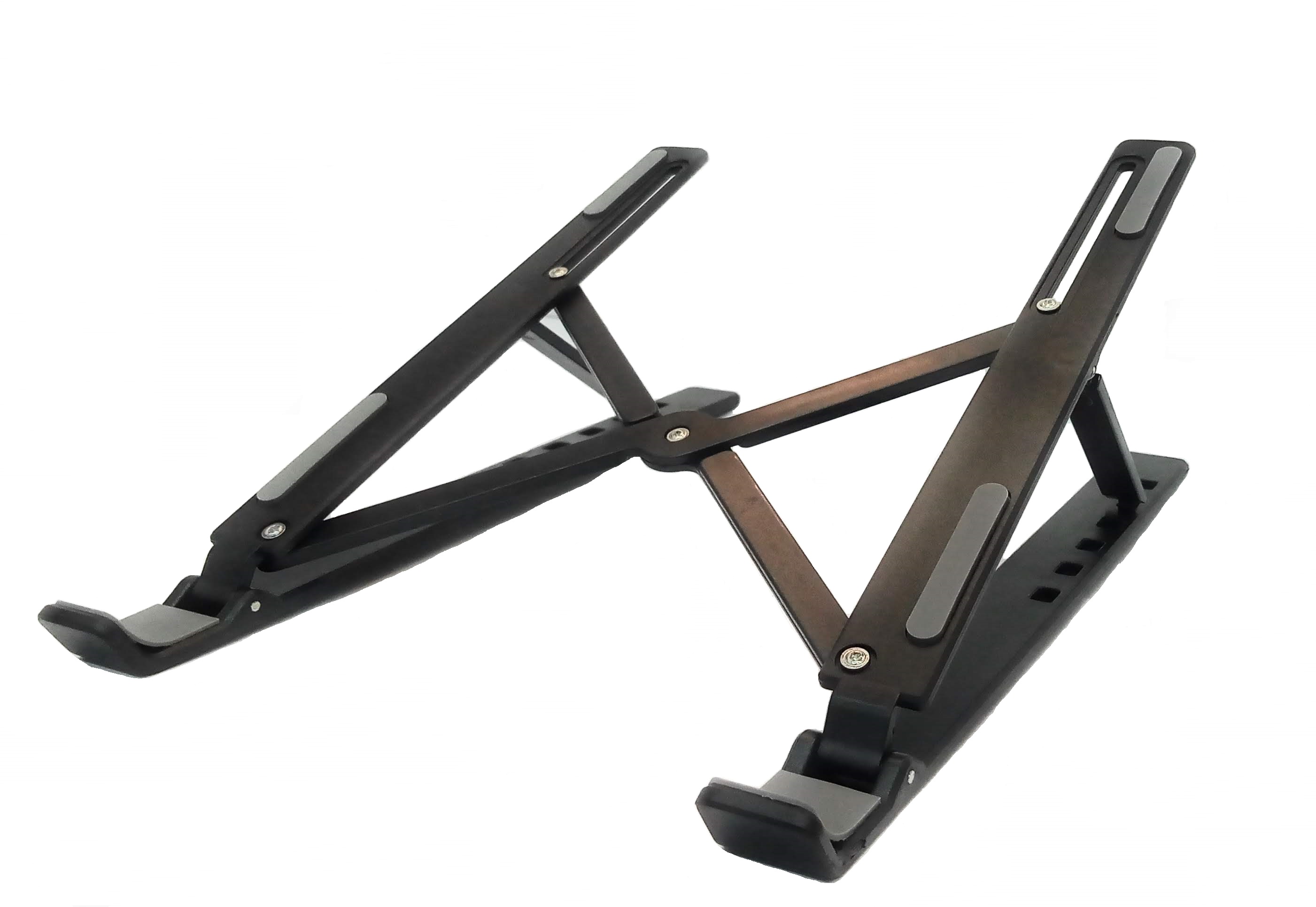 Base Soporte Aluminio Para Laptop, Portátil Y Ajustable Color Negro