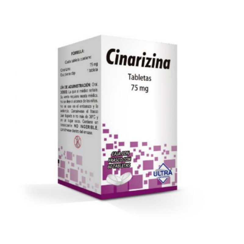 Cinarizina, 75mg Con 60 Tabletas