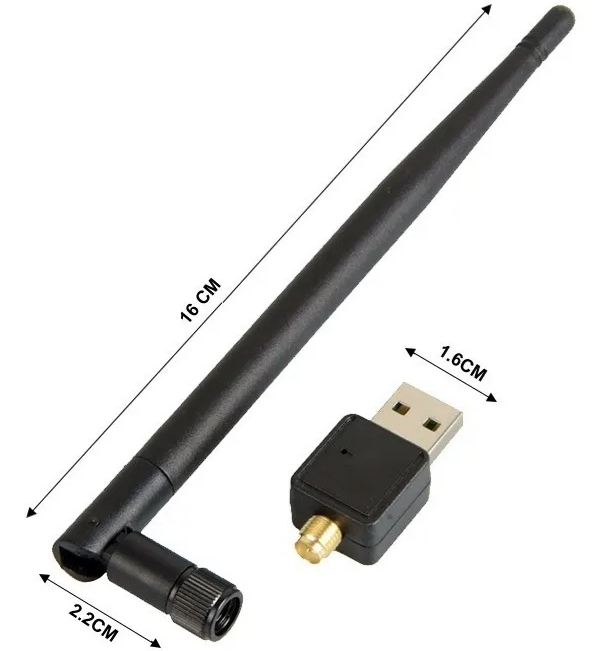Tarjeta De Red USB Antena Wifi 2.0 Wireless 802.11n 1200Mbps