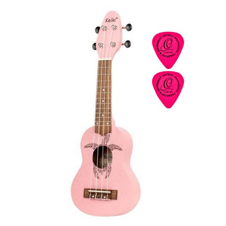 Ukulele Sopranino Keiki Rosa Ortega Guitars Con 2 Plumillas