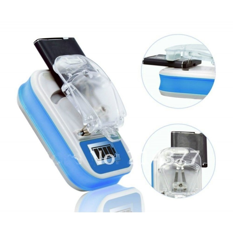 Multicargador de Baterias Con Pantalla LCD Y Puerto USB