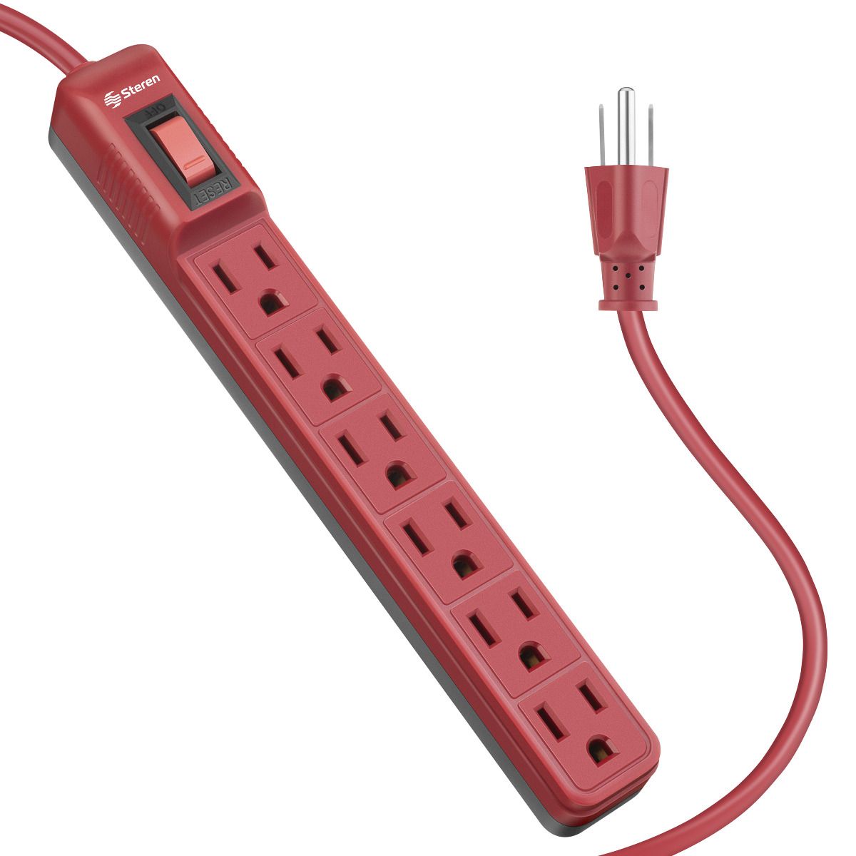 Barra Multicontacto 6 Entradas Verticales Steren 905-040