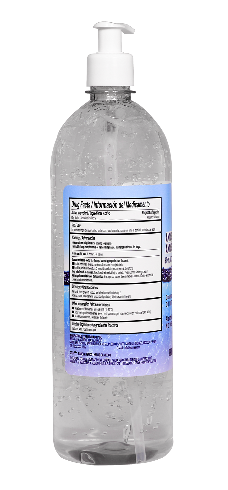 Antiséptico Gel Antibacterial 1L