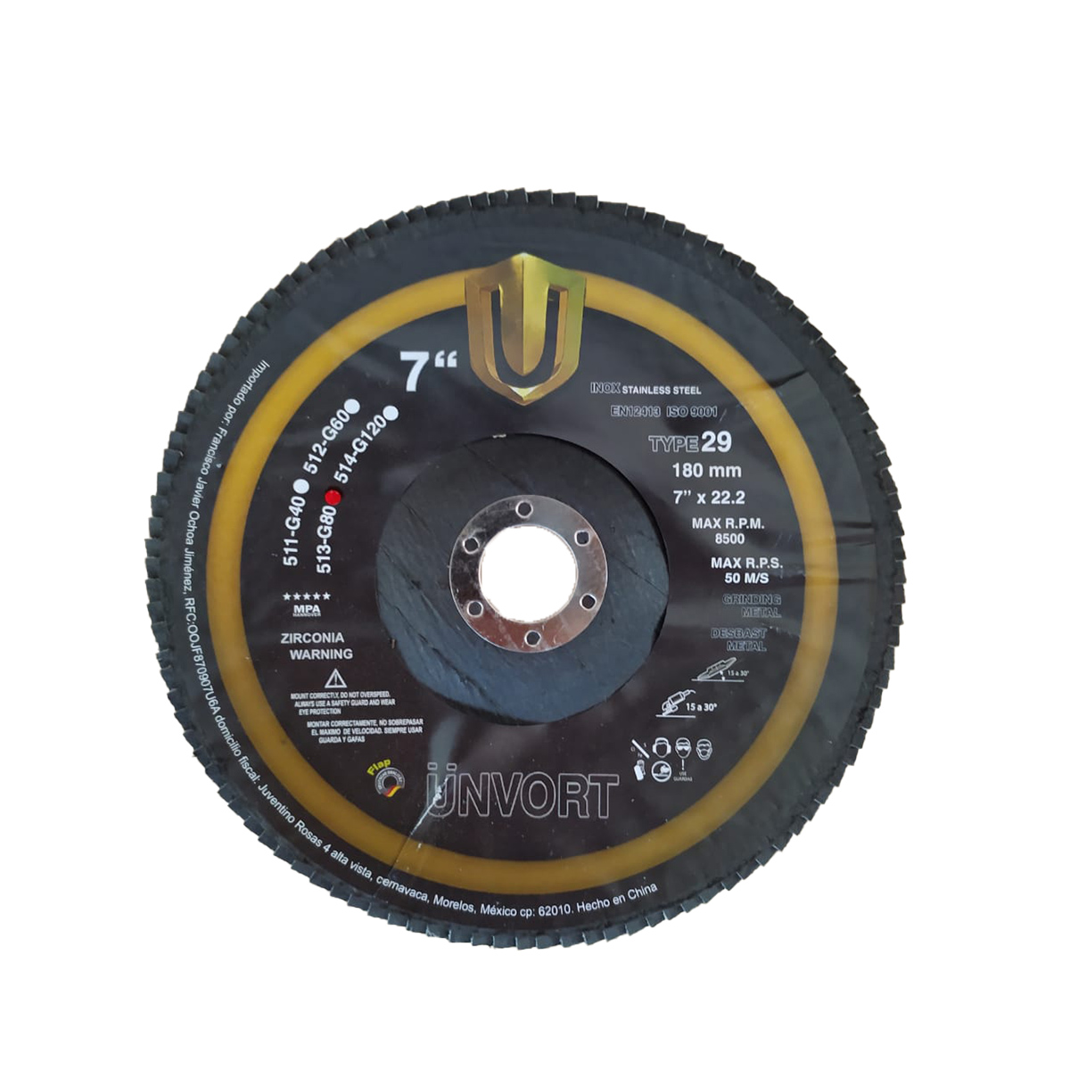 Disco Flap 7 Grano 80 Unvort 10pzs Calidad Alemana