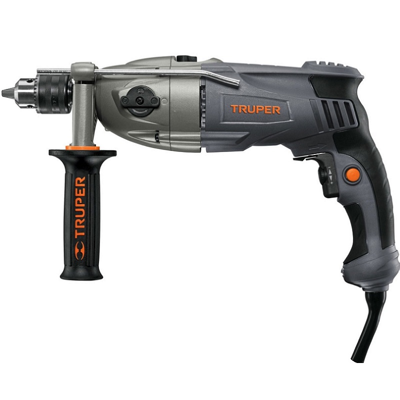 Rotomartillo-Taladro 1/2", industrial, 1200 W perforación en concreto, madera y metal ROTO-1/2NX2 TRUPER