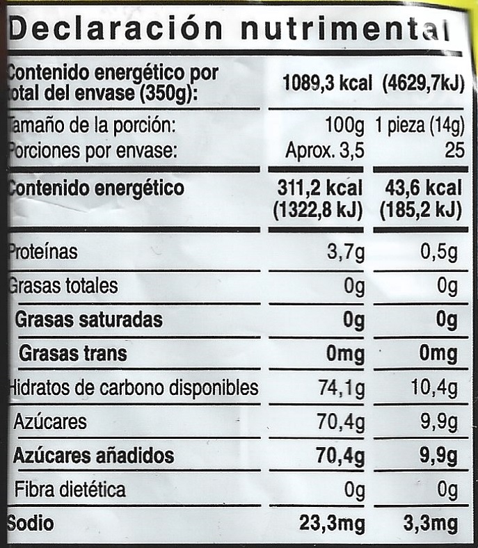 Gomitas Gummy Pop de la Rosa 25 PZ de 14g