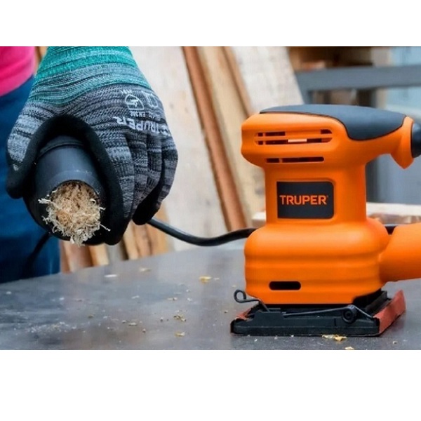 Lijadora orbital, 1/4 hoja, profesional, 200 W Portátil-Desbaste, Lijado y Pulido  LIOR-1/4A2 TRUPER