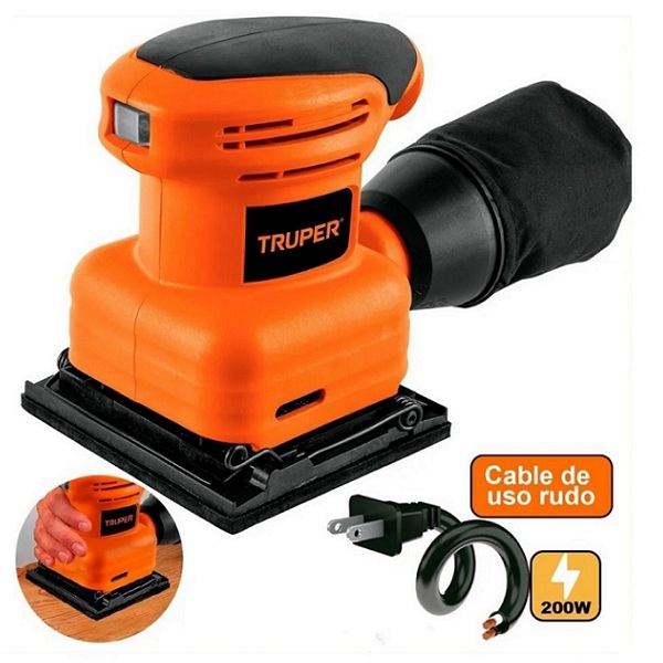 Lijadora orbital, 1/4 hoja, profesional, 200 W Portátil-Desbaste, Lijado y Pulido  LIOR-1/4A2 TRUPER