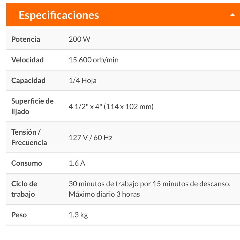 Lijadora orbital, 1/4 hoja, profesional, 200 W Portátil-Desbaste, Lijado y Pulido  LIOR-1/4A2 TRUPER