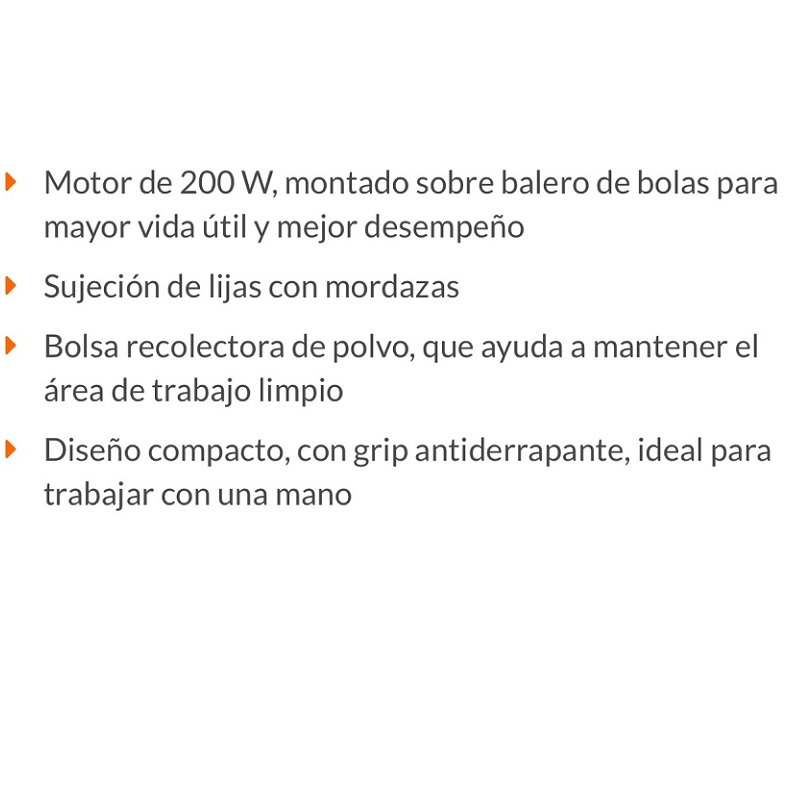 Lijadora orbital, 1/4 hoja, profesional, 200 W Portátil-Desbaste, Lijado y Pulido  LIOR-1/4A2 TRUPER