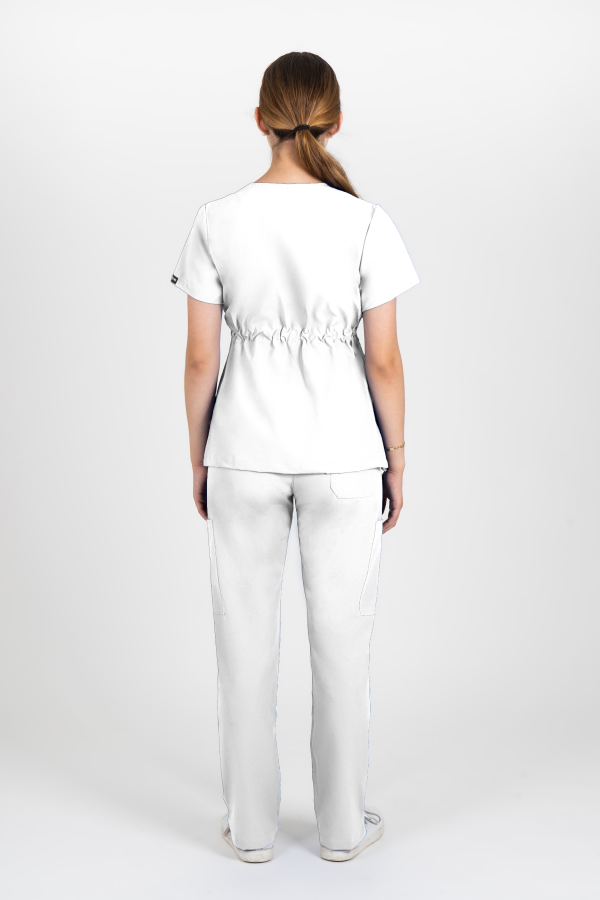 Conjunto Uniforme Medico Quirúrgico Scrubs Dama Blanco