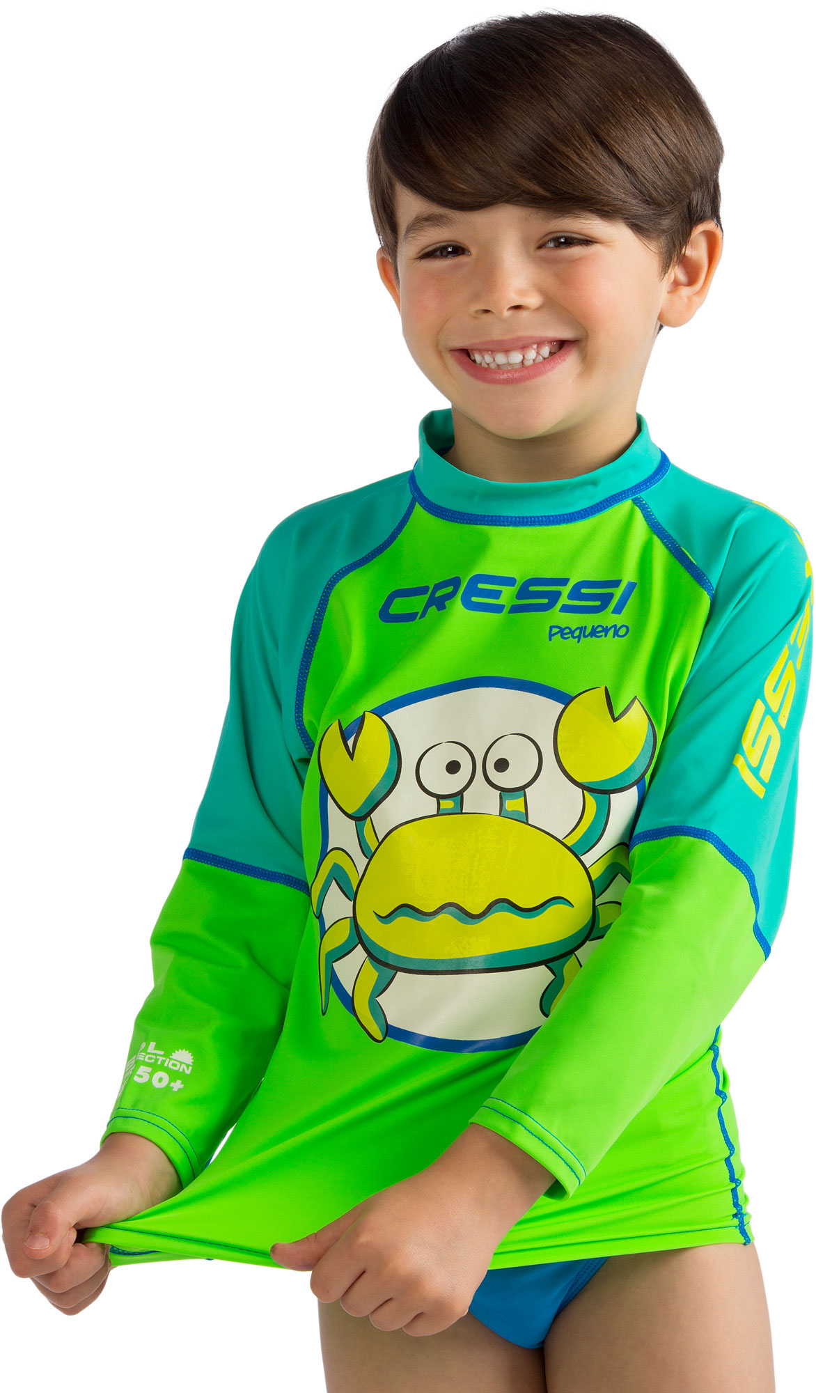 Playera Rash Guard CRESSI Crab para Niños con Protección UV Ideal para la Playa y Piscinas Edad de 2 a 7 años