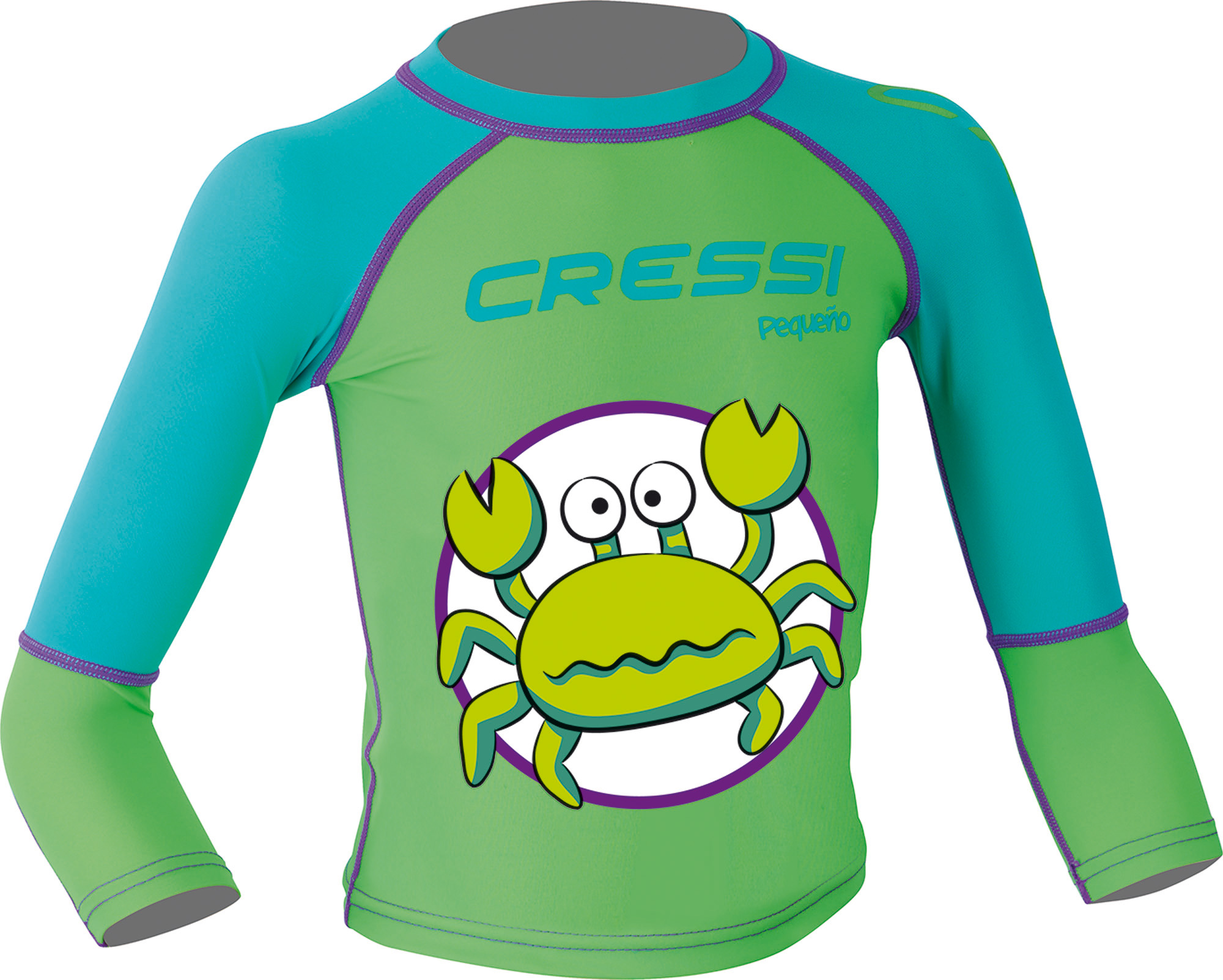 Playera Rash Guard CRESSI Crab para Niños con Protección UV Ideal para la Playa y Piscinas Edad de 2 a 7 años