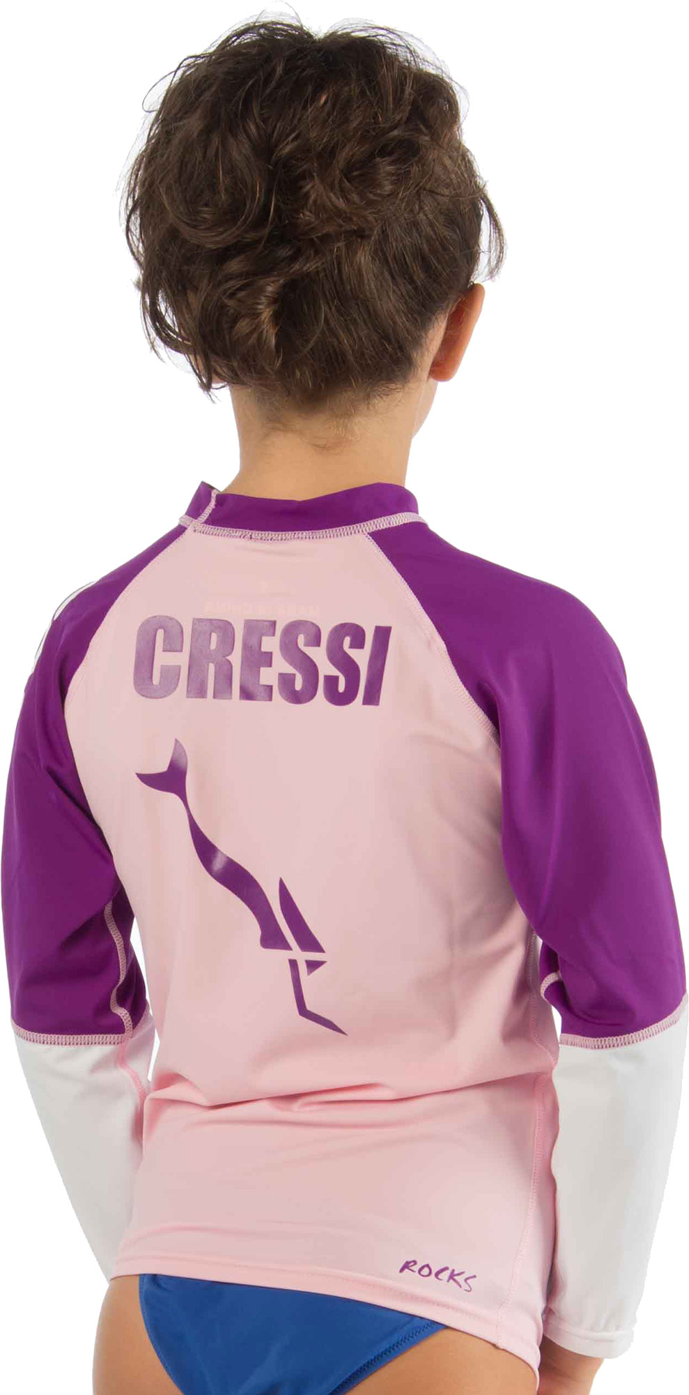 Playera Rash Guard CRESSI Rocks para Niñas con Protección UV Ideal para la Playa y Piscinas Edad de 7 a 15 años